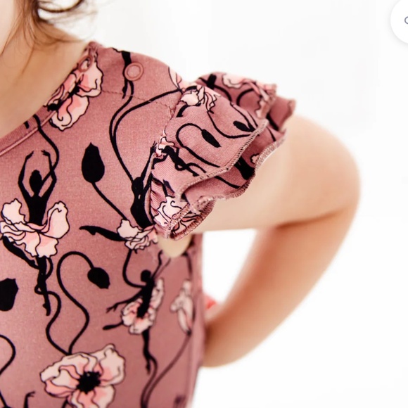 Dream Jamms Dreamiere Bamboo Baby Girl Flutter Romper and Headband 3-6 months - Picture 2 of 9